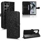 For Samsung Galaxy S24 Ultra 5G Honeycomb Dot Texture Leather Phone Case(Black) - 1