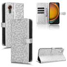 For Samsung Galaxy Xcover 7 Honeycomb Dot Texture Leather Phone Case(Silver) - 1