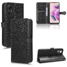 For Xiaomi Redmi Note 12S 4G Honeycomb Dot Texture Leather Phone Case(Black) - 1