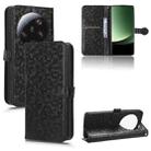 For Xiaomi 13 Ultra Honeycomb Dot Texture Leather Phone Case(Black) - 1