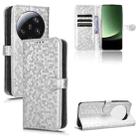 For Xiaomi 13 Ultra Honeycomb Dot Texture Leather Phone Case(Silver) - 1