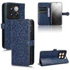 For Xiaomi 14 Pro Honeycomb Dot Texture Leather Phone Case(Blue) - 1