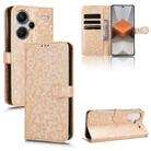 For Xiaomi Redmi Note 13 Pro+ 5G Honeycomb Dot Texture Leather Phone Case(Gold) - 1