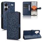 For Xiaomi Redmi Note 13 Pro+ 5G Honeycomb Dot Texture Leather Phone Case(Blue) - 1