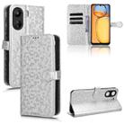 For Xiaomi Redmi 13C / Poco C65 Honeycomb Dot Texture Leather Phone Case(Silver) - 1