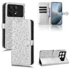 For Xiaomi Poco X6 Pro / Redmi K70E 5G Honeycomb Dot Texture Leather Phone Case(Silver) - 1