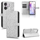 For Xiaomi Redmi 13C 5G / 4G Honeycomb Dot Texture Leather Phone Case(Silver) - 1