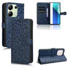 For Xiaomi Redmi Note 13 4G Honeycomb Dot Texture Leather Phone Case(Blue) - 1