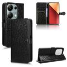For Xiaomi Redmi Note 13 Pro 4G Global Honeycomb Dot Texture Leather Phone Case(Black) - 1
