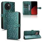 For Xiaomi Civi 4 Pro Honeycomb Dot Texture Leather Phone Case(Green) - 1