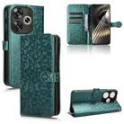 For Xiaomi Poco F6 /Redmi Turbo 3 Honeycomb Dot Texture Leather Phone Case(Green) - 1