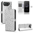 For Asus ROG Phone 7 Honeycomb Dot Texture Leather Phone Case(Silver) - 1