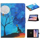 For Huawei MediaPad T5 Colored Drawing Pattern Horizontal Flip Leather Case with Holder & Card Slots(Moonlight Cat) - 1