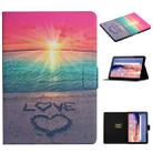 For Huawei MediaPad T5 Colored Drawing Pattern Horizontal Flip Leather Case with Holder & Card Slots(Sunrise) - 1
