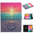 For Samsung Galaxy Tab A 10.1 (2019) T510 Colored Drawing Pattern Horizontal Flip Leather Case with Holder & Card Slots(Sunrise) - 1