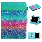 For 7 inch Universal Tablet PC Colored Drawing Pattern Horizontal Flip Leather Case with Holder & Card Slots(Colored Sand) - 1