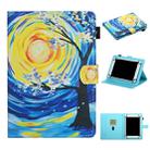 For 8 inch Universal Tablet PC Colored Drawing Pattern Horizontal Flip Leather Case with Holder & Card Slots(Starry Sky Tree) - 1