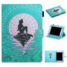 For 10 inch Universal Tablet PC Colored Drawing Pattern Horizontal Flip Leather Case with Holder & Card Slots(Mermaid) - 1