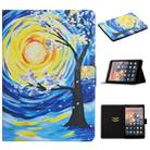 For Amazon Kindle Fire HD7 (2019) Colored Drawing Pattern Horizontal Flip Leather Case with Holder & Card Slots(Starry Sky Tree) - 1