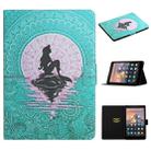 For Amazon Kindle Fire HD7 (2019) Colored Drawing Pattern Horizontal Flip Leather Case with Holder & Card Slots(Mermaid) - 1