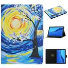 For Huawei MediaPad M5 Lite Colored Drawing Pattern Horizontal Flip Leather Case with Holder & Card Slots & Sleep / Wake-up Function(Starry Sky Tree) - 1