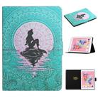 For iPad 5 Colored Drawing Pattern Horizontal Flip Leather Case with Holder & Card Slots & Sleep / Wake-up Function(Mermaid) - 1