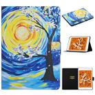 For iPad Mini 4 / 3 / 2 / 1 Colored Drawing Pattern Horizontal Flip Leather Case with Holder & Card Slots & Sleep / Wake-up Function(Starry Sky Tree) - 1