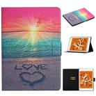 For iPad Mini 4 / 3 / 2 / 1 Colored Drawing Pattern Horizontal Flip Leather Case with Holder & Card Slots & Sleep / Wake-up Function(Sunrise) - 1