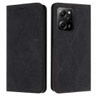 For Redmi Note 12 Pro 5G Global Ethnic Embossed Adsorption Leather Phone Case(Black) - 1