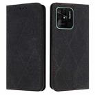 For Xiaomi Redmi 10C Ethnic Embossed Adsorption Leather Phone Case(Black) - 1