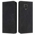 For Redmi Note 9 Pro Ethnic Embossed Adsorption Leather Phone Case(Black) - 1