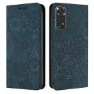 For Redmi Note 11 4G Ethnic Embossed Adsorption Leather Phone Case(Blue) - 1