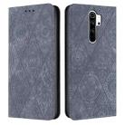 For Redmi Note 8 Pro Ethnic Embossed Adsorption Leather Phone Case(Grey) - 1