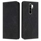 For Redmi Note 8 Pro Ethnic Embossed Adsorption Leather Phone Case(Black) - 1