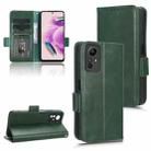 For Xiaomi Redmi Note 12S 4G Symmetrical Triangle Pattern Leather Phone Case(Green) - 1