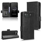 For Asus ROG Phone 7 Symmetrical Triangle Pattern Leather Phone Case(Black) - 1