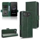 For Asus ROG Phone 7 Symmetrical Triangle Pattern Leather Phone Case(Green) - 1