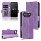 For Asus ROG Phone 7 Symmetrical Triangle Pattern Leather Phone Case(Purple) - 1