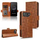 For Asus ROG Phone 7 Symmetrical Triangle Pattern Leather Phone Case(Brown) - 1