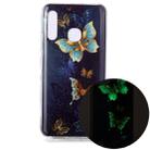 For Samsung Galaxy A70e Luminous TPU Soft Protective Case(Double Butterflies) - 1