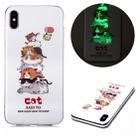 For iPhone XS Max Luminous TPU Soft Protective Case(Cats) - 1