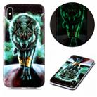 For iPhone XS Max Luminous TPU Soft Protective Case(Ferocious Wolf) - 1
