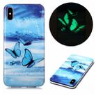 For iPhone XS Max Luminous TPU Soft Protective Case(Butterflies) - 1