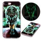 For iPhone 7 Plus / 8 Plus Luminous TPU Soft Protective Case(Ferocious Wolf) - 1