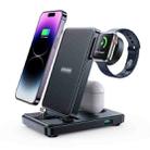 JOYROOM JR-WQS02 4 in 1 Wireless Charging Stand For iPhone / AirPods / Apple Watch Series(Black) - 1