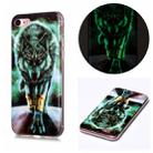 For iPhone SE 2022 / SE 2020 / 8 / 7 Luminous TPU Soft Protective Case(Ferocious Wolf) - 1