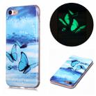 For iPhone SE 2022 / SE 2020 / 8 / 7 Luminous TPU Soft Protective Case(Butterflies) - 1