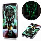 For iPhone X / XS Luminous TPU Soft Protective Case(Ferocious Wolf) - 1