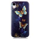 For iPhone XR Luminous TPU Soft Protective Case(Double Butterflies) - 2