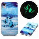 For iPhone XR Luminous TPU Soft Protective Case(Butterflies) - 1
